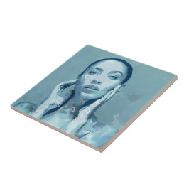 "Woman in Blue" タイル