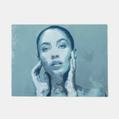 "Woman in Blue" ドアマット (正面)