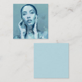 "Woman in Blue" ノートカード