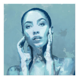 "Woman in Blue" フォトプリント