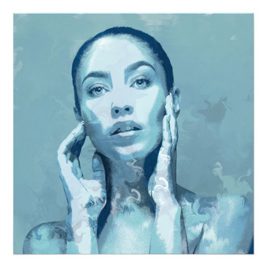 "Woman in Blue" フォトプリント (正面)