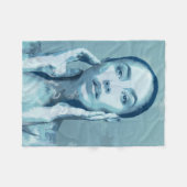 "Woman in Blue"  フリースブランケット (正面(横))