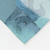 "Woman in Blue"  フリースブランケット (角)