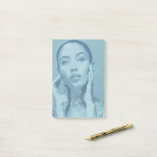 "Woman in Blue"  ポストイット (デスク上)