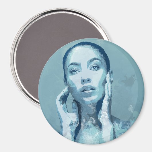 "Woman in Blue" マグネット (正面/裏面)