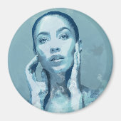 "Woman in Blue" マグネット (正面)