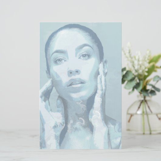 "Woman in Blue"  便箋 (スタンド正面)