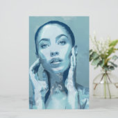 "Woman in Blue"  便箋 (スタンド正面)