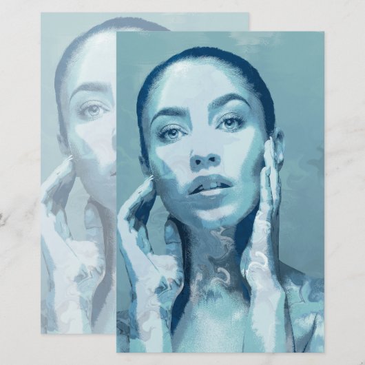 "Woman in Blue"  便箋 (正面/裏面)