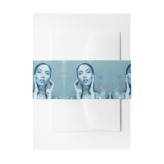 "Woman in Blue" 招待状ベリーバンド (正面例)