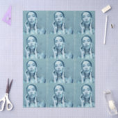 "Woman in Blue" 薄葉紙 (クラフト)