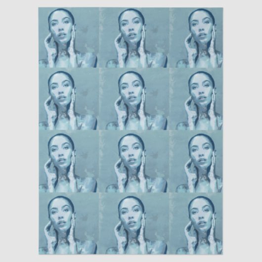 "Woman in Blue" 薄葉紙 (正面)