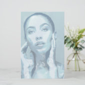 "Woman in Blue"  Briefpapier 便箋 (スタンド正面)