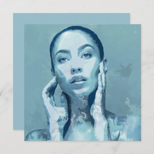 "Woman in Blue" Enkele kaart (正面/裏面)