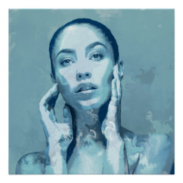 "Woman in Blue" Glossy Poster ポスター