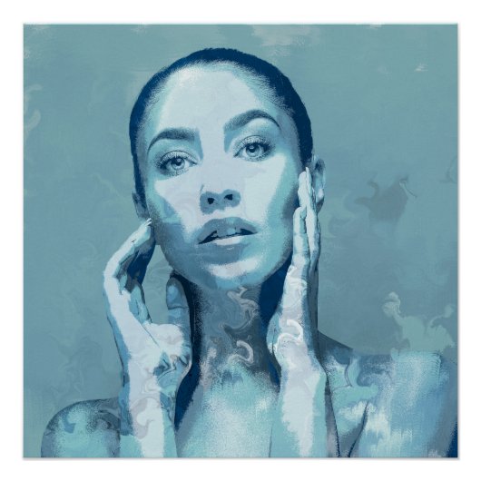 "Woman in Blue" Glossy Poster ポスター (正面)