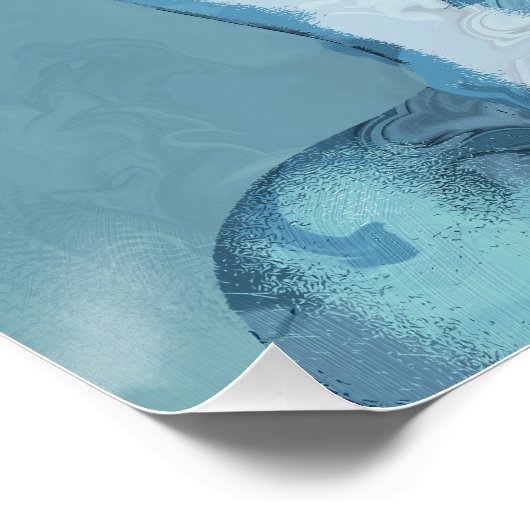 "Woman in Blue" Glossy Poster ポスター (コーナー)