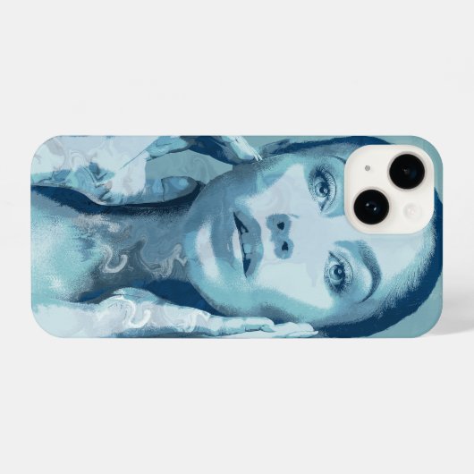 "Woman in Blue" iPhoneケース (裏面横)