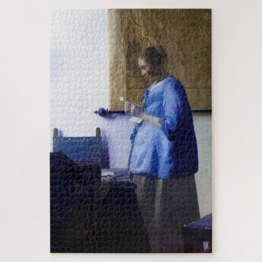 Woman in Blue, Johannes Vermeer ジグソーパズル (縦)