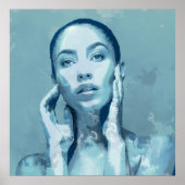 "Woman in Blue" Poster mat ポスター (正面)