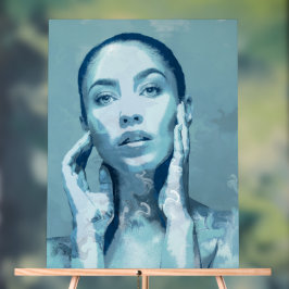 "Woman in Blue" Premium Canvas  アクリルサイン