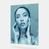 "Woman in Blue" Premium Canvas  アクリルサイン (傾斜)