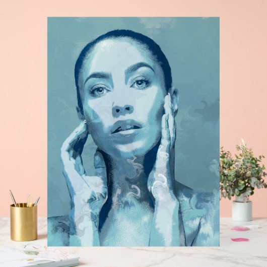 "Woman in Blue" Premium Canvas  アクリルサイン (ウェディング)