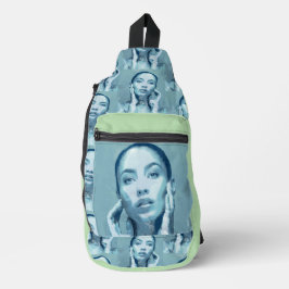 "Woman in Blue" Premium Canvas  スリングバッグ