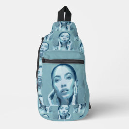 "Woman in Blue" Premium Canvas  スリングバッグ