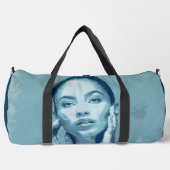 "Woman in Blue" Premium Canvas  ダッフルバッグ (正面)