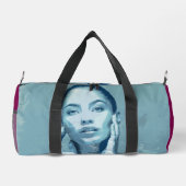 "Woman in Blue" Premium Canvas ダッフルバッグ (裏面)