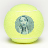 "Woman in Blue" Premium Canvas  テニスボール (正面)