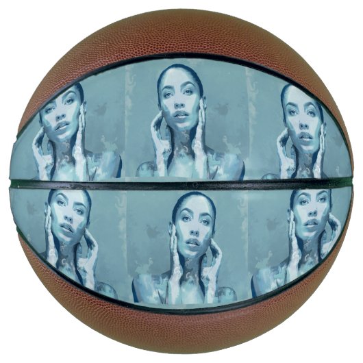 "Woman in Blue" Premium Canvas  バスケットボール (正面)