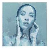 "Woman in Blue" Premium Canvas  フォトキューブ (右)