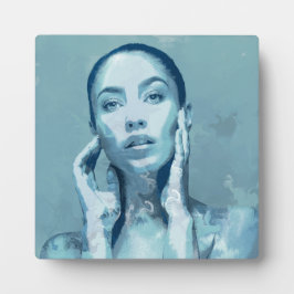 "Woman in Blue" Premium Canvas  フォトプラーク