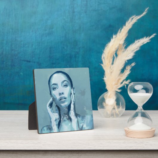 "Woman in Blue" Premium Canvas  フォトプラーク (インサイチュ)