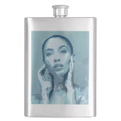 "Woman in Blue" Premium Canvas  フラスク (正面)