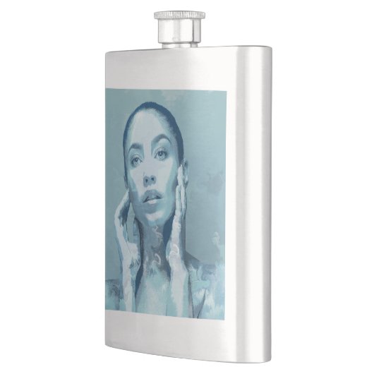 "Woman in Blue" Premium Canvas  フラスク (左)