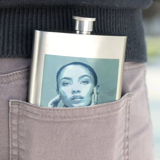 "Woman in Blue" Premium Canvas フラスク (インサイチュ)