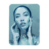 "Woman in Blue" Premium Canvas  マグネット (縦)