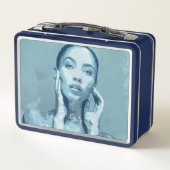 "Woman in Blue" Premium Canvas  メタルランチボックス (裏面)