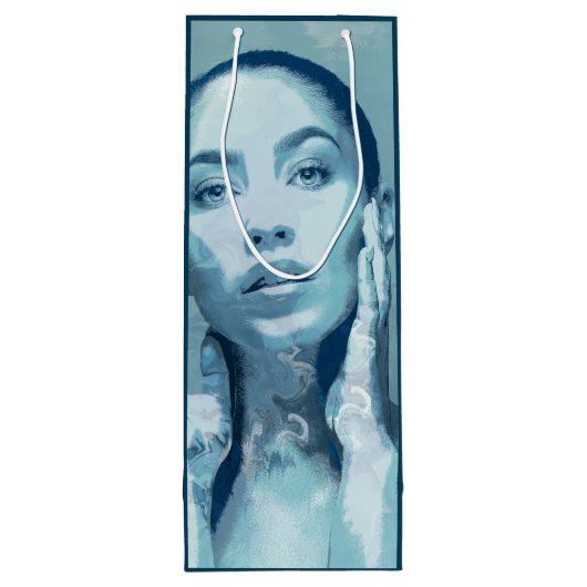 "Woman in Blue" Premium Canvas  ワインギフトバッグ (裏面)