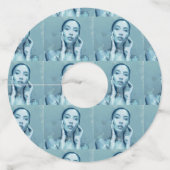 "Woman in Blue" Premium Canvas  ワイングラスタグ (裏面)