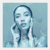 "Woman in Blue" Premium Canvas  壁紙 (正面)