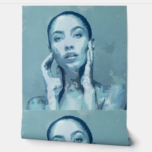 "Woman in Blue" Premium Canvas  壁紙 (ほどく)