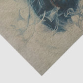 Woman in Blue Smoke Decoupage 薄葉紙 (詳細)