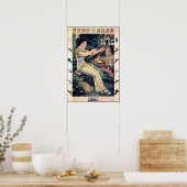 WOMAN in Canton Shoes Old 中国の Advertisement ポスター (キッチン)