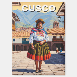 Woman in Cusco Peru Travel マグネット