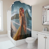 Woman in Grass Skirt シャワーカーテン (インサイチュ)