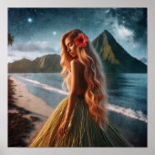 Woman in Grass Skirt ポスター (正面)